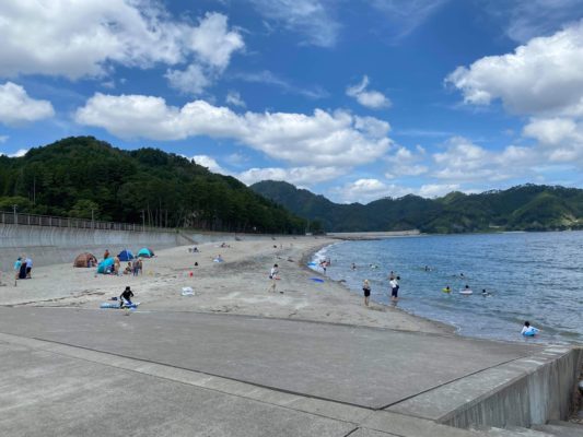 Nebama beach in Kamaishi where Atlantic Pacific project have their Lifeboat in a box