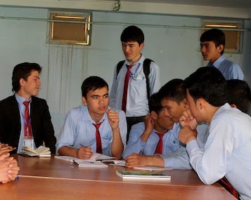 Ata, UWC ISAK Japan Class of 2017 student before entering the school at a student government meeting in Afghanistan