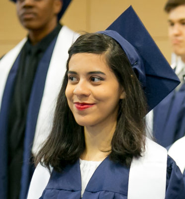 Mafer (Venezuela / Class of 2019) at UWC ISAK Japan Graduation Ceremony