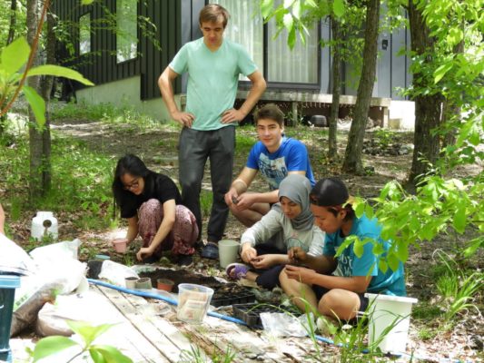 UWC ISAK Japan students farming on campus