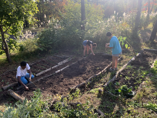 UWC ISAK Japan Sustainability Initiative students farming near TAC