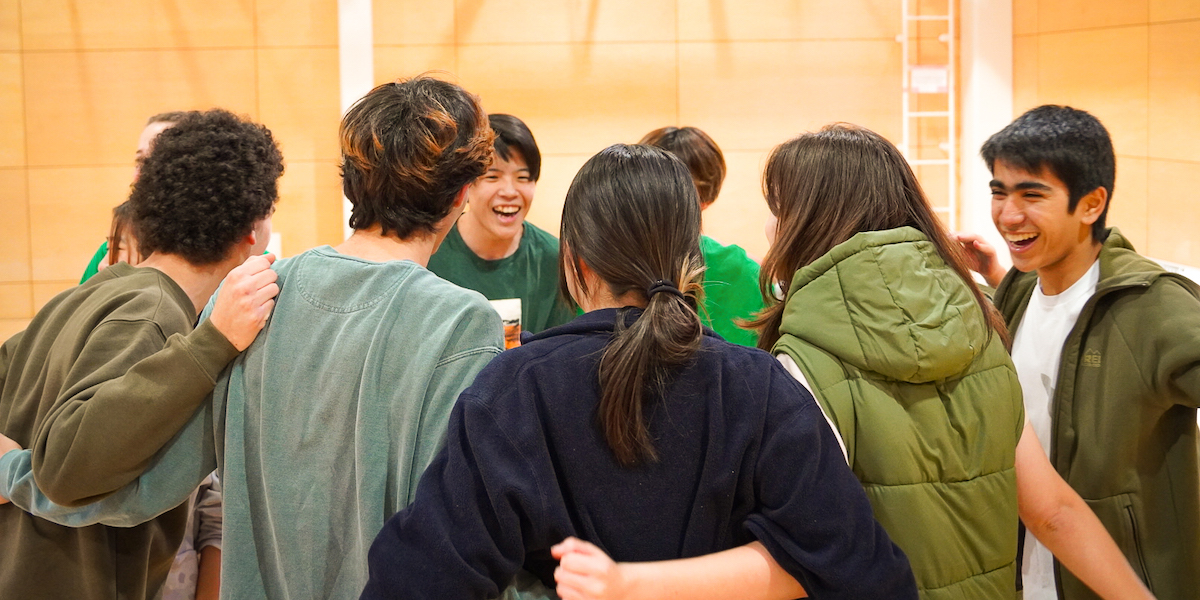 Students at ISAKlympics, bonding and cheering, a tournament during which all students compete in house teams