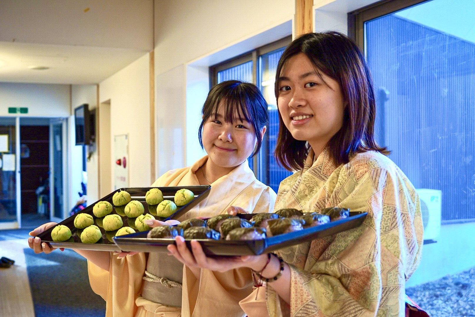 Miki prepares traditional sweets as part of tea ceremony