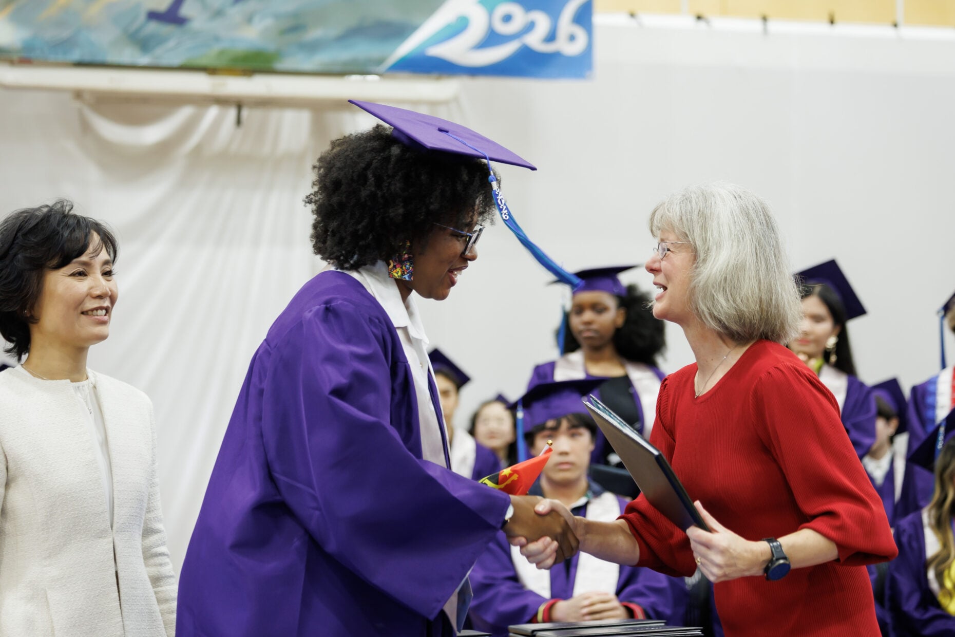 UWC ISAK Japan graduate receiving recognition at the Class of 2026 ceremony