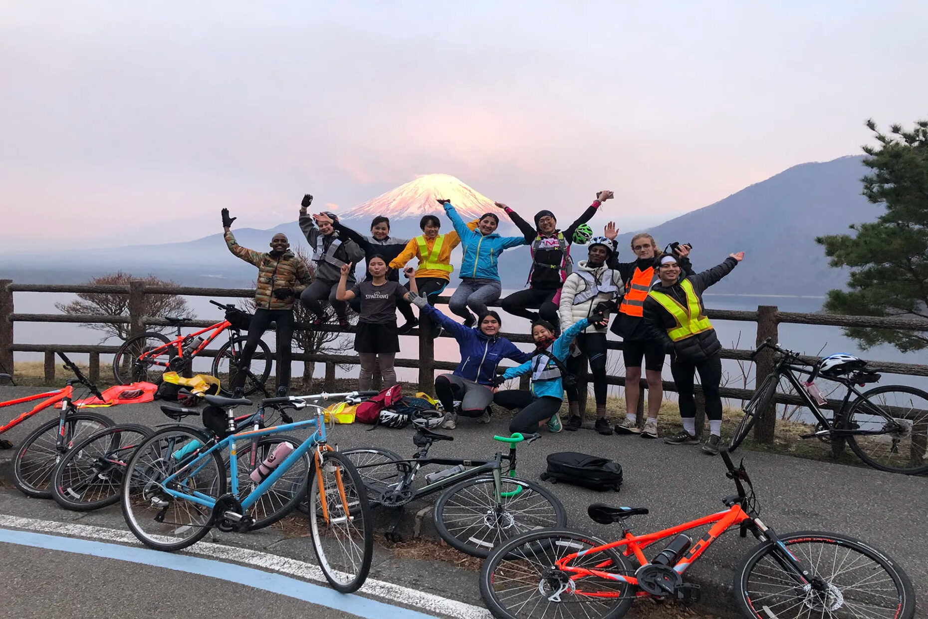UWC ISAK Japan students taking part in a cycling activity