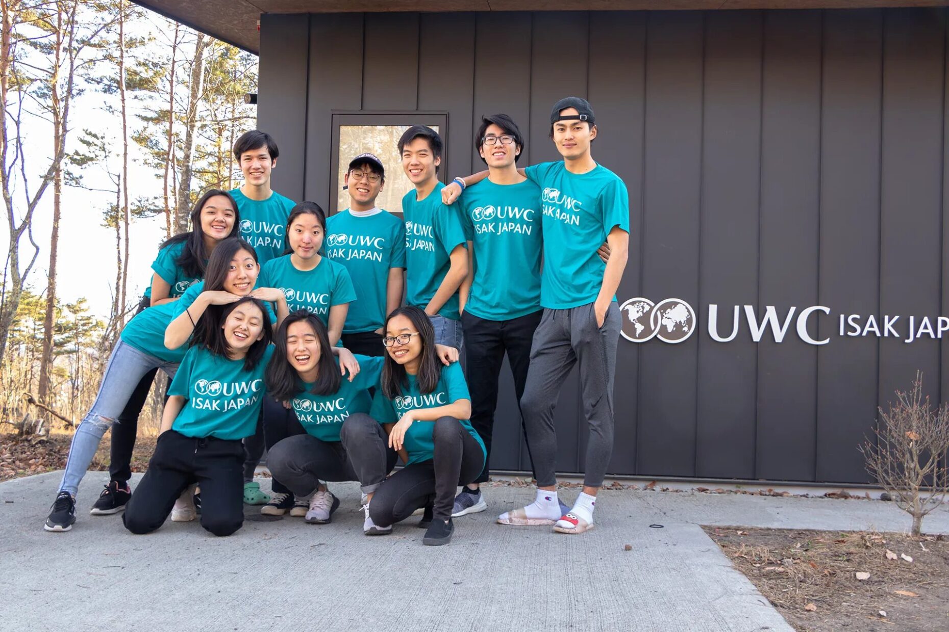 UWC ISAK Japan students gathered together on campus
